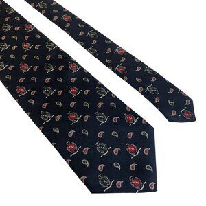 KFC Barco Team Gear Polyester Tie Navy Paisley Mens Necktie Work Office Dad Gift